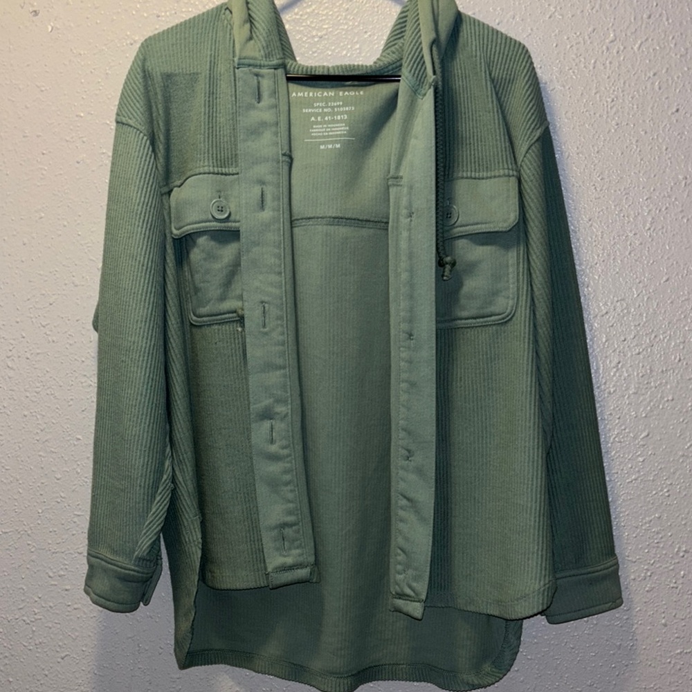 American Eagle Outfitters Green Hooded Jacket